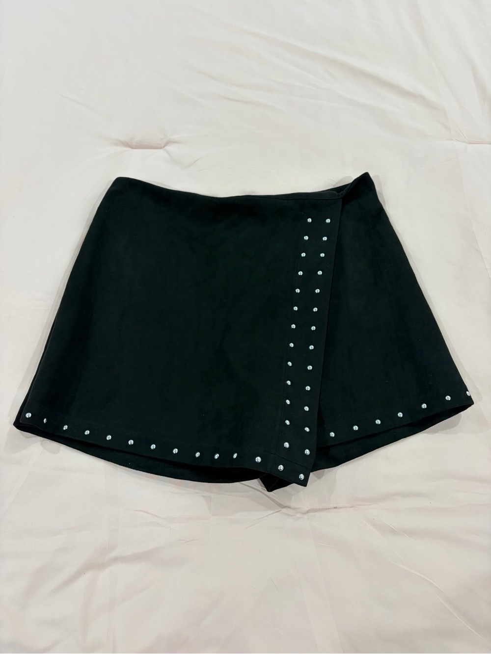 Black Studded Mini Skort